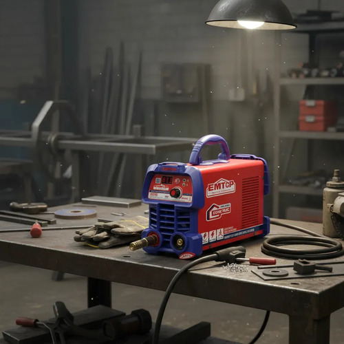 Equipo Soldar Inverter 130a Mma Ewdem1352 Emtop Rojo - Imagen 2