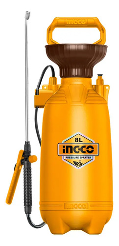 Pulverizador Fumigador 8lt Manual Ingco Hspp30802 Color Naranja claro