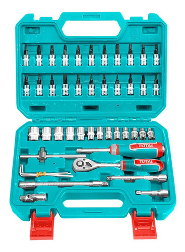 Juego 46 Dados Tubos Puntas Llave Crique Total 1/4''