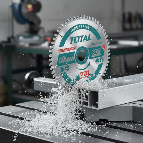 Disco Corte Aluminio Total Para Ingletadora, 8.1/4'''' 210mm, Eje 30mm Con Anillo Reductor, 60 Dientes - Tac233523 Plateado - Imagen 3