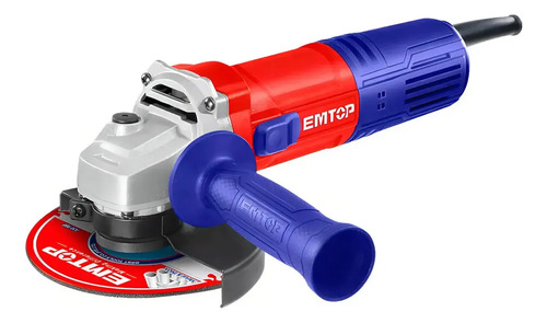 Amoladora Angular Emtop 750w 115mm Eléctrica Profesional Azul/rojo 50hz