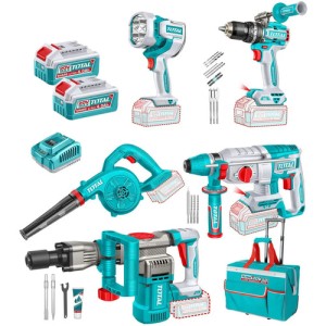Kit Herramientas Inalámbrico Total A Bateria 20v Tosli251083