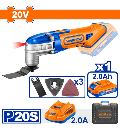 Herramienta Multifuncion Bateria 20v 2ah Accesorios Wadfow - Imagen 2