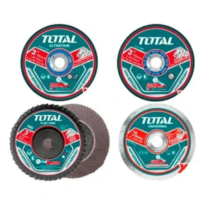 Set 30 Discos Total Para Mini Amoladora 3'' 76mm, Corte Metal, Desbaste, Diamantado, Flap - TAC97630