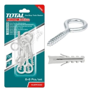 Kit 6 Pitones Cerrados Y 6 Tarugos 8mm Marca Total - Sc -