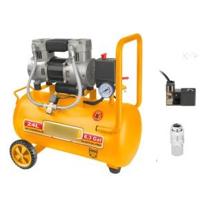 Compresor 24lt 1.5hp Libre De Aceite Bajo Ruido Ingco