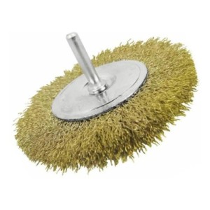 Cepillo Chato De Alambre Para Taladro 50mm Con Vástago