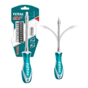 Destornillador Flexible Total 10 Puntas Tht250fl1206
