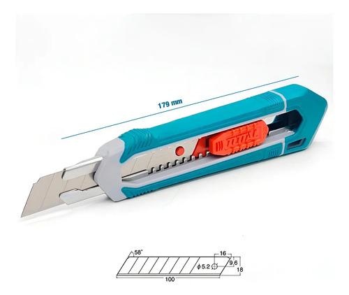 Trincheta Simple Bisturi 18mmx100mm Total Tht511815 - Imagen 6