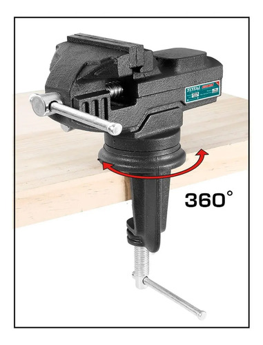 Morsa De Banco Total Tht6126 Giratoria 60mm Con Yunque - Imagen 2