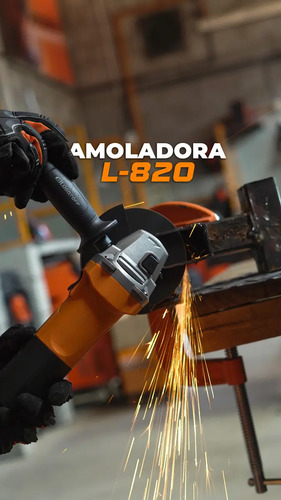 Mini Amoladora Angular Lusqtoff 720w Electrica 115mm 4.1/2 Color Naranja Frecuencia 50Hz - Imagen 6