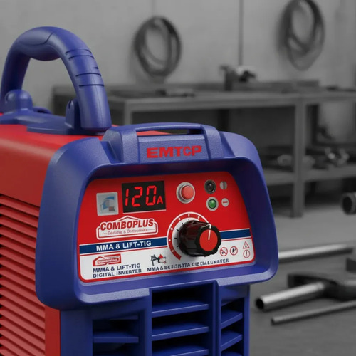 Equipo Soldar Inverter 130a Mma Ewdem1352 Emtop Rojo - Imagen 4
