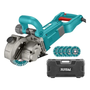 Acanaladora De Pared Y Muros Total 3000w, LÃnea Industrial, 130mm, Cortadora De Concreto - Incluye 5 Discos De Corte, Bomba De Agua Y Accesorios - TWLC1301