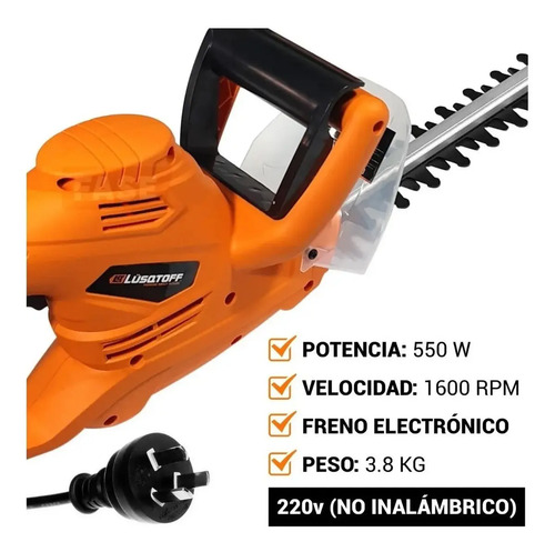 Cortacero Eléctrico 550w 51cm Cortacetos Lusqtoff Col550-8 - Imagen 4