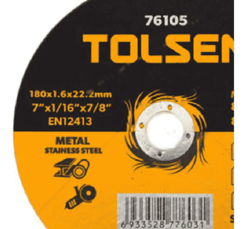Disco De Corte Metal Y Acero Inoxidable Tolsen 7 Pulgadas Sc - Imagen 5
