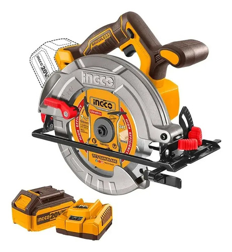 Sierra Circular 20v 185mm + Accesorios Ingco Csli18513