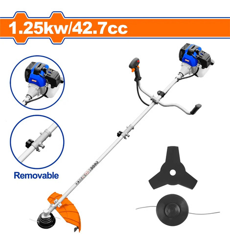 Desmalezadora Nafta 42.7cc Gasolina 1.25kw Wadfow Wgm2543 - Imagen 2