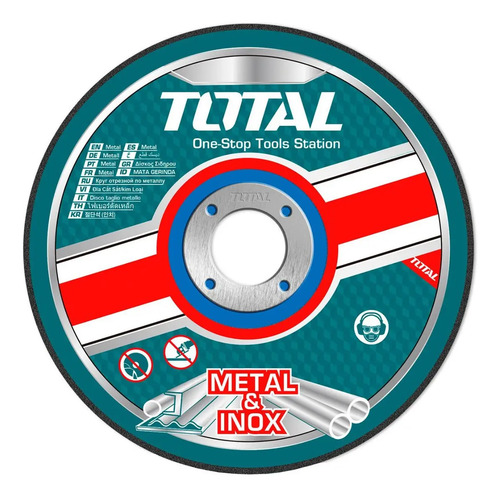 Set 100 Discos De Corte Metal Total Para Amoladora, 4.1/2'' 115mm, 1.0mm Espesor - Tac210115100 Turquesa - Imagen 2