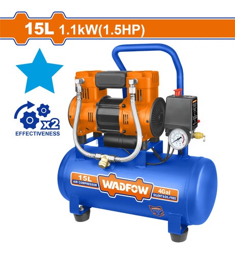 Compresor De Aire 15lt 1.5hp Libre De Aceite Wadfow Wap1a15 - Imagen 2