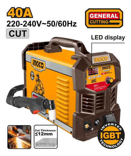Cortadora De Plasma Inverter 40a Ingco Ing-cut4058 - Imagen 2