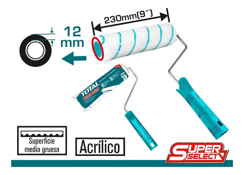 Rodillo 230mm, Fibra 12mm - Pared Interior - Imagen 2