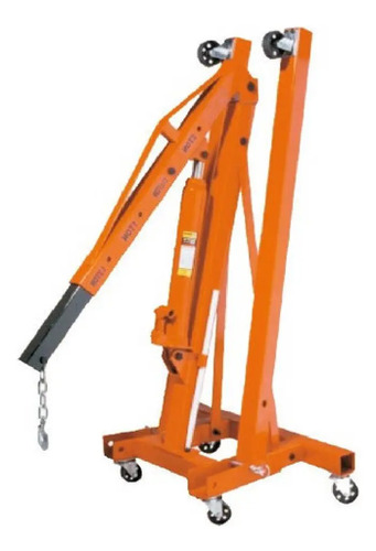 Guinche Pluma Hidraulico 2 Toneladas Plegable Ruedas Pintumm Naranja - Imagen 3