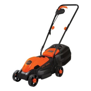 Cortadora de pasto eléctrica Black+Decker GR1000 con bolsa recolectora de 1.2 kW y color naranja/negro