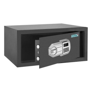 Caja Fuerte De Seguridad Electrónica Total Grande, 27 Litros, 43x35x20cm - Código Digital O Llave, Pared O Piso - Tesf3501 Turquesa
