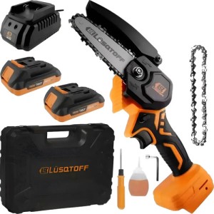Motosierra eléctrica a batería Lüsqtoff MML40-9BK de 24W color negro/naranja 18 V