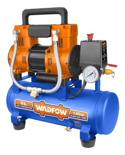 Compresor De Aire 15lt 1.5hp Libre De Aceite Wadfow Wap1a15