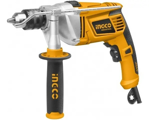 Taladro Percutor Ingco Id11008 1100w Velocidad Variable Color Amarillo Naranja Claro 60 Hz