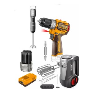 Kit Atornillador 16v Mixer + Batidora + 2 Bat Ingco Ckli1638