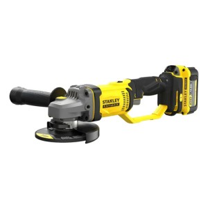Miniamoladora angular inalámbrica Stanley SCG400M2K color amarillo 20 V + accesorios