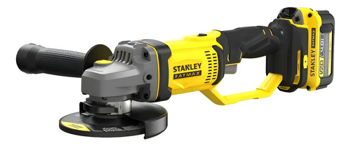 Miniamoladora angular inalámbrica Stanley SCG400M2K color amarillo 20 V + accesorios