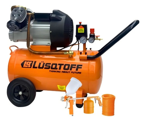Compresor De Aire Eléctrico Portátil Lüsqtoff Lc-3550bk 50l 3.5hp Naranja 50 Hz Monofásica