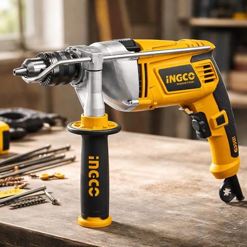 Taladro Percutor Ingco Id11008 1100w Velocidad Variable Color Amarillo Naranja Claro 60 Hz - Imagen 2