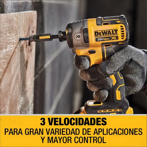 Atornillador De Impacto Dewalt Dcf887m2-b2 1/4 Sin Carbones Color Amarillol - Imagen 7