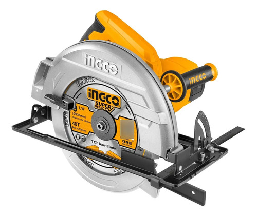 Sierra Circular Ingco 2200w Industrial Cs23522 Incluye Disco Color Amarillo Frecuencia 50/60