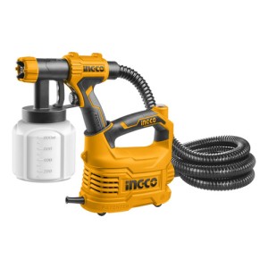 Ff Equipo Pistola De Pintar Ingco 500w Spg5008 Paint Zoom Amarillo