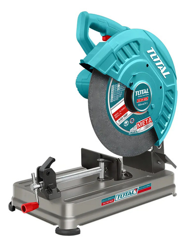 Sierra Sensitiva Total 2200w, 14'' 355mm, Cortadora De Metales, Hierro, Acero, Aluminio - Incluye Disco De Corte - Ts223558 Turquesa