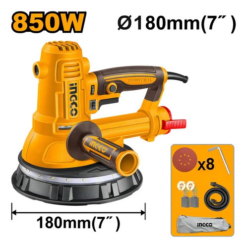Lijadora De Yeso 850w 180mm 7 + Accesorios Ingco Dws10508 Co - Imagen 2