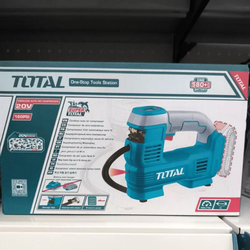 Inflador Compresor Inalámbrico Total 20v Para Autos, Vehículos, Inflables - Con Display Digital, Automático, 11bar 160psi - No Incluye Batería Ni Cargador - Tacli2012 Turquesa No Aplica - Imagen 2