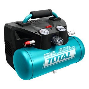 Compresor De Aire Inalámbrico Total 40v 6 Litros, 120psi, 98l/min - Funciona Con 2 Baterías De No Incluye Batería Ni Cargador - Tacli2003 Turquesa 50 Hz Monofásica