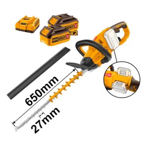 Corta Cerco 650mm 40v P20s Ingco Brushless Chtli40028 Color Amarillo