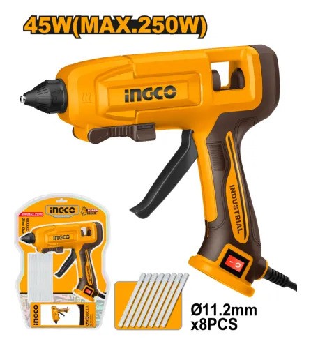 Pistola De Silicona Caliente Industrial Ingco 45w/250w Gg408 - Imagen 2