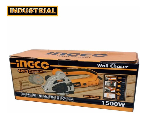 Acanaladora De Muro O Pared Ingco Wlc15008 4 Discos 1500w - Imagen 2