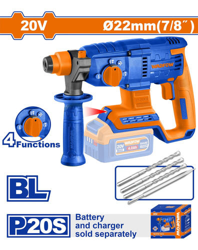 Rotomartillo Bateria 20v Sds Plus 2.0j S/bat Wadfow Wlm15220 - Imagen 2