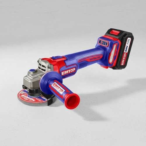 Amoladora Inalámbrica Emtop 115 Mm Rojo - Imagen 4
