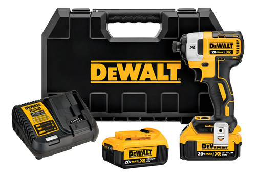Atornillador De Impacto Dewalt Dcf887m2-b2 1/4 Sin Carbones Color Amarillol
