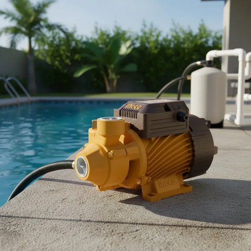 Bomba De Agua Periferica 1x1 1hp Ingco Vpm75068 Amarillo Monofásica - Imagen 2